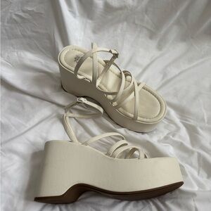 a new day Cream Platform Sandals